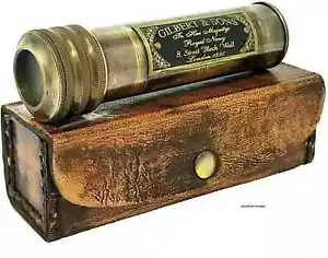 Regalo Caleidoscopio Ottone Da Collezione Marittimo Con Custodia Antica Vintage Bambini - Foto 1 di 5