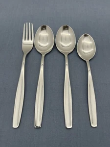 Mid Century Modern MCM Stainless Flatware MADE IN SWEDEN 4 Piece Set - Picture 1 of 8
