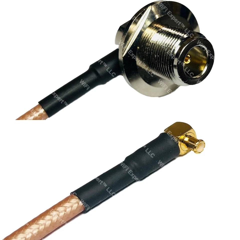 RG400 N Female Bulkhead Angle to MCX MALE ANGLE RF Cable FAST-SHIP LOT - Image 1 of 1