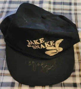 Vintage  Jake The Snake Roberts Autographed Ball Cap - Picture 1 of 5