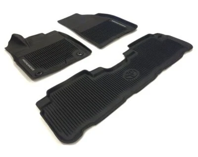 正品丰田 2015 - 2019 年 Highlander 橡胶全天候地板衬里/垫 PT908-4 — 第 1/4 张图片