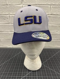 LSU Tigers Zephyr Youth Fitted Gray & Purple w/ gold Embroidered Hat Stretch - Picture 1 of 5
