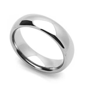 6MM Comfort Fit Tungsten Carbide Wedding Band Classic Domed Ring - Picture 1 of 3