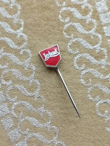 Small Vintage 'Leyland' White Metal and Red Enamel Stick Pin Badge (8mm x 8mm) - Picture 1 of 9