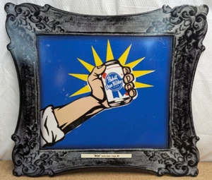 2012 Pabst Blue Ribbon PBR Arise Embossed Tin Metal Art Sign 23x20" - Picture 1 of 4