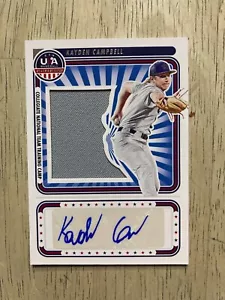 2024 Panini USA Stars & Stripes KAYDEN CAMPBELL Reliquia Auto #/199 LOUISVILLE - Foto 1 di 1