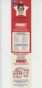 1978 Pepsi-Cola Superstars With Tabs Tom Seaver HOF