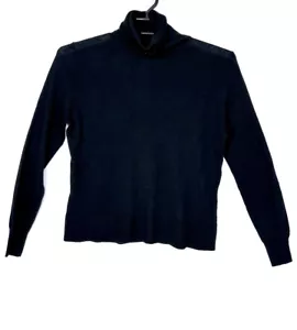 Zara Knit Basic Turtleneck Long Sleeve Sweater Women’s Sz Medium Black - Picture 1 of 7
