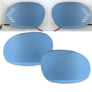 C2 03-06 Hatchback 3D LED Signal Light Anti-Glare Mirror Glass Blue for CITROEN - Picture 1 of 5