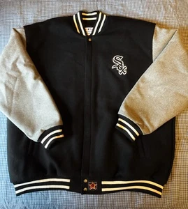 JH Design White Sox All Wool Jacket W/Embroidered Front & Back Logo 5XB New - Picture 1 of 5