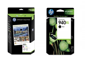 HP Genuine 940XL Value Pack + 940XL Black Officejet CG898A For Pro 8000 - Picture 1 of 2