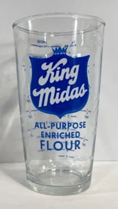 Vtg Hazel Atlas Measuring Glass KING MIDAS Enriched Flour Advertising Premium - Picture 1 of 6