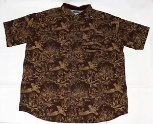 Columbia PFG Men's Short Sleeve Button Up Pheasants Birds Hunting Shirt Size 2XL - Picture 1 of 8