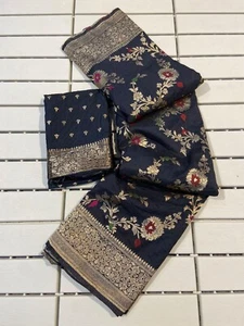 Khadi silk saree, Georgette Saree, South Indian Saree, Customized Saree Blouse - Picture 1 of 17