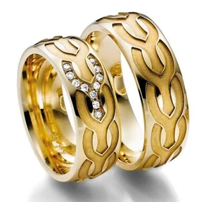 DISEÑO MADURO - ELEGANTE ANILLO DE BODA DIAMANTE - ORO - GRAN SELECCIÓN EN TIENDA - Imagen 1 de 1