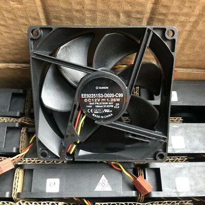 1pc SUNON EE92251S3-D020-C99 90*90*25MM 12V 1.26W 3Pin Cooling Fan - Image 1 of 4