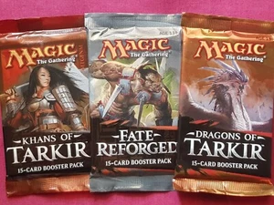 Magic The Gathering TARKIR BLOCK Booster Packs KHANS FATE REFORGED DRAGONS MTG - Picture 1 of 1