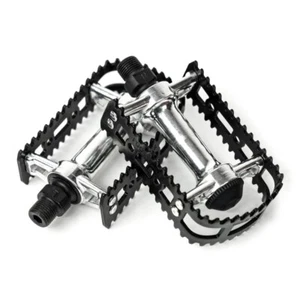 MKS Bicycle Pedals FOOT JAWS bm-10 Black cage 3.9" × 2.4" Pair of Pedals JAPAN - Picture 1 of 8