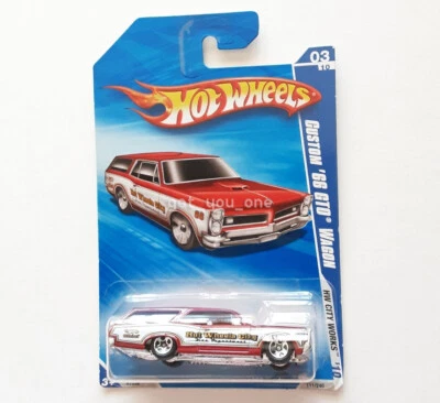 Nuevo Hot Wheels 2010 personalizado '66 GTO WAGON rojo oscuro HW City Works #111 departamento de bomberos Foto 1 de 4