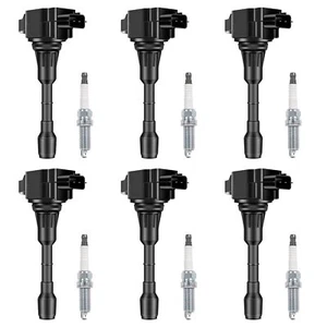 Set of 6 Iridium Spark Plug and 6 Ignition Coil Pack For Nissan Infiniti Maxima - Bild 1 von 7