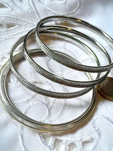 Armreifen 6 Stück silber 3 x mitsilber Glimmer - Bild 1 von 2