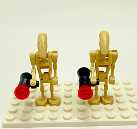 LEGO Star Wars -  2 Battle Droid Tan Minifigure - sw0001b - 7654