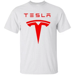 Camiseta Emblema Tesla Motors Nueva Unisex 9 Colores Algodón Camisetas - Imagen 1 de 20