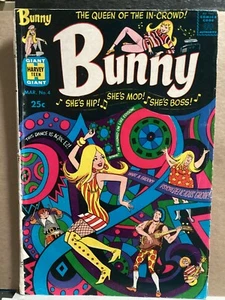 BUNNY #4 HARVEY GIANT COMICS 1968 QUEEN OF THE IN-CROWD - Picture 1 of 9