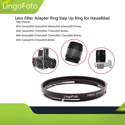 B50/60/70-62/67/72/77/82mm Lens Filter Adapter Ring Step Up Ring for Hasselblad - Image 1 of 4