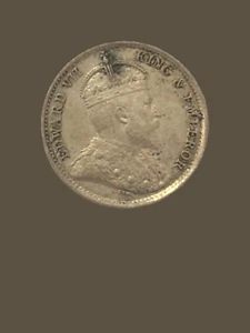 1902 Ceylon 10 Cents Silver Coin - VF (Very Fine) condition - Picture 1 of 2