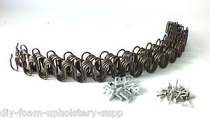  ZIGZAG UPHOLSTERY SPRINGS DIY SOFA CHAIR REPAIR KIT ALL SIZES + CLIPS + NAILS 