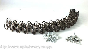  ZIGZAG UPHOLSTERY SPRINGS DIY SOFA CHAIR REPAIR KIT ALL SIZES + CLIPS + NAILS  - Picture 1 of 11