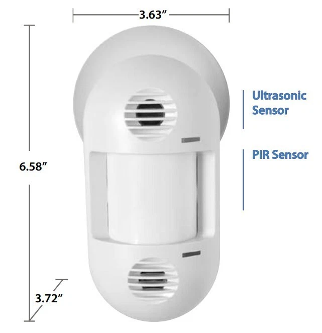 Sensor infrarrojo ultrasónico y pasivo Hubbell® LODT-QTI LIGHTOWL® DualTech pared m Foto 1 de 1