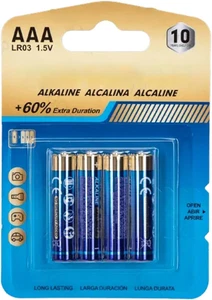 Batteria Alcalina AAA LR03 Da 1,5 V, Confezione Da 4 Pezzi, Ideale per Dispositi - Foto 1 di 12