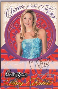 WWE 2003 FLEER Regina dell'Anello Jumbo Carta Autografo Stacy Keibler - Foto 1 di 2