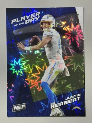 Justin Herbert 2021 Panini Player Of The Day KABOOM /99 Chargers SSP #11 - Image 1 of 3