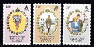 FALKLAND ISLANDS #324-326 MNH ROYAL WEDDING; PRINCE CHARLES & LADY DIANA - Bild 1 von 1