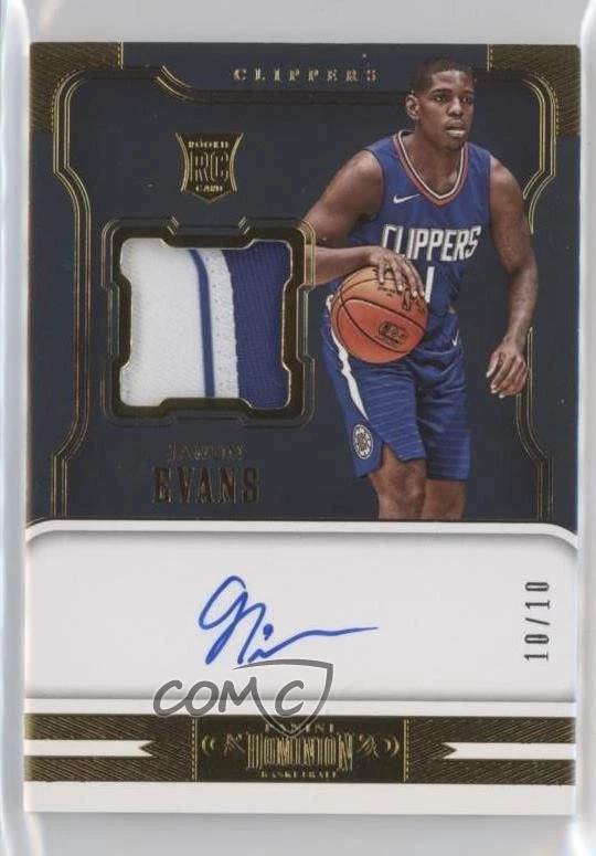 2017-18 Panini Dominion Jersey Gold /10 Jawun Evans #173 Rookie Auto RC - Image 1 of 2