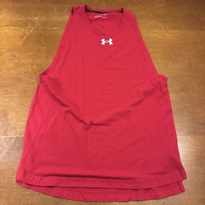 Under Armour Shirt Mens Large Red Heat Tank Top Sleeveless Active Lightweight - Image 1 of 4