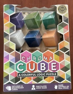 Chroma Cube - A Colorful Logic Puzzle - Made Entirely Of Real Wood -New Open Box - Picture 1 of 2