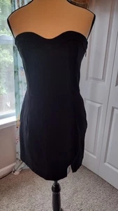 Hollister Women's Black Strapless Mini Dress E U C Medium Stretch - Picture 1 of 7