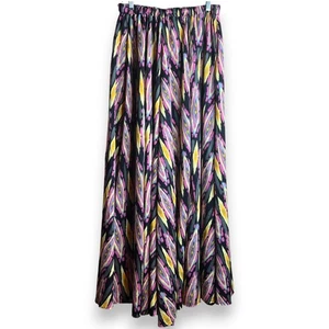 Mix Nouveau New York Maxi Circle Skirt XL Ikat Print Boho Festival Elastic Waist - Picture 1 of 7