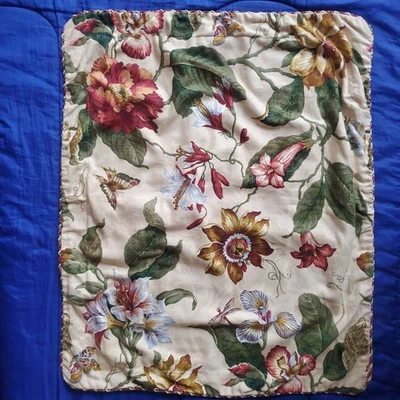 Muelles de laurel Waverly estándar de colección usados en excelente estado. DragonFly, mariposa. Borde de brocado Foto 1 de 4