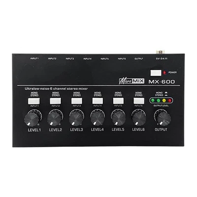 MX600 Ultra Low-Noise 6-Channel Line Mixer Stereo/Single Track  Microphone8294 - Bild 1 von 4