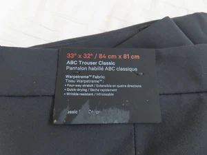 Lululemon ABC Trouser Classic Pants Obsidian Gray Men Size  33”W X  32”L New Tag - Picture 1 of 4