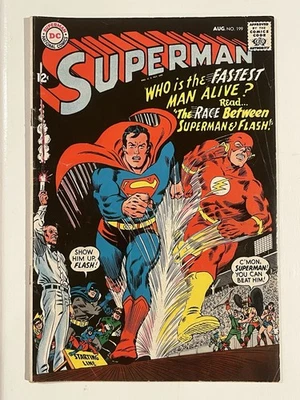 Superman #199/Silver Age DC Comic Book/1st Flash-Superman Race/VG - Image 1 of 2