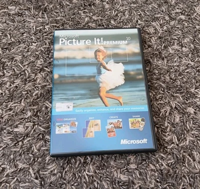 Microsoft Picture It! Computadora PC Photo Premium 10 Software solo disco Foto 1 de 4