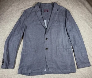Giacca Untuckit blu/grigio spina di pesce destrutturata 42R blazer cotone - Foto 1 di 7
