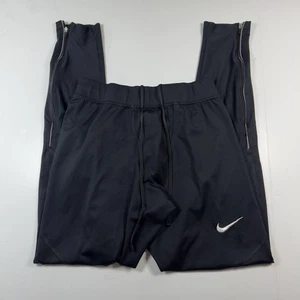 Nike Dri-Fit Men’s Ankle Zip Compression Pants Black Drawstring Running Size S - Picture 1 of 10
