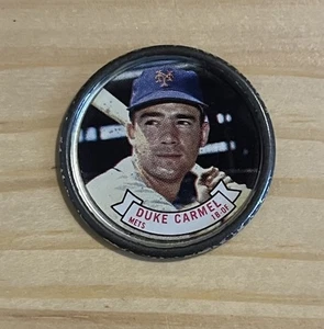 1964 Topps Coin Duke Carmel #81 N. L. variation MLB Baseball New York Mets EX - Picture 1 of 2